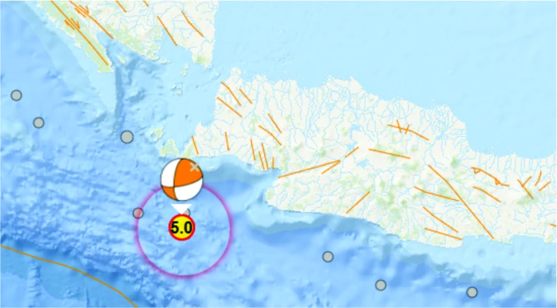 BMKG Pastikan, Gempa M 5 di Laut Banten Tidak Berpotensi Tsunami