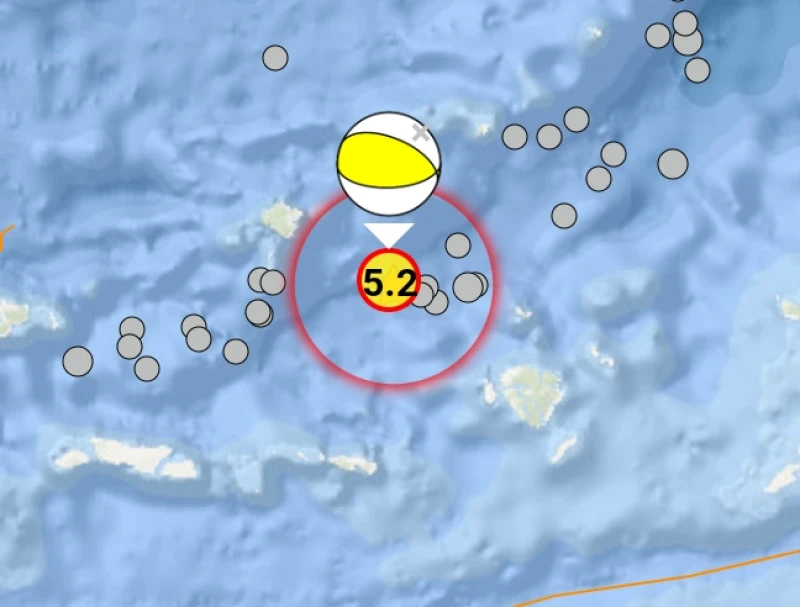 BMKG Pastikan Gempabumi M 5,2 di Laut Banda, Maluku Sore, Tadi Tidak Berpotensi Tsunami 