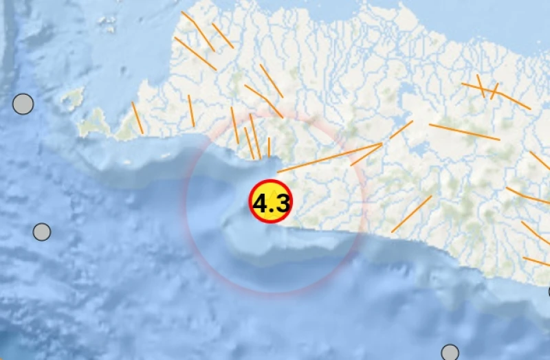 Gempabumi M 4,3 Guncang Kab.Sukabumi