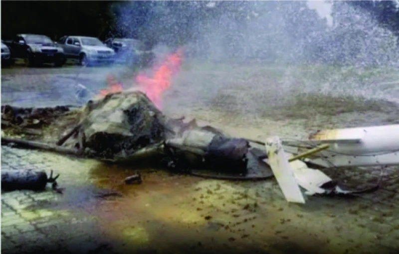 Helikopter Terbakar Saat Mendarat, di Bentong, Malaysia, 1 Orang Meninggal