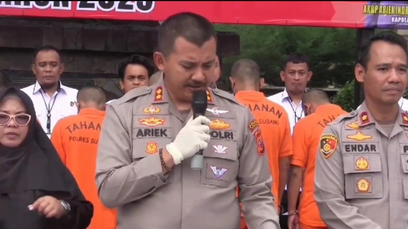 Polres Subang Ungkap Kasus Narkotika, 5,14 kg Sabu Diamankan